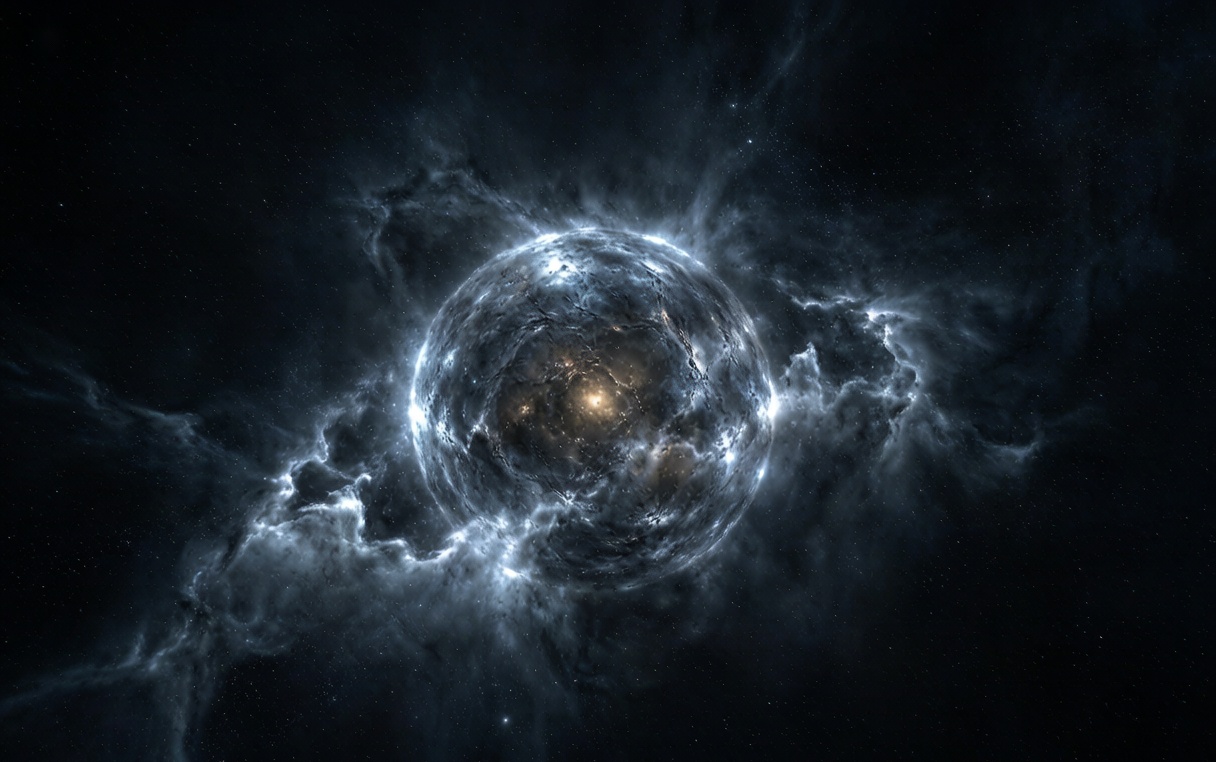 星海尽头，一颗最老的星悬在光与暗的交界